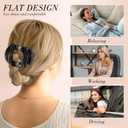 Obeoby 6 PCS Flat Hair Clips, Medium Flat Claw Clips French Hair Barrettes Accessories for Women Girls (Tortoiseshell)