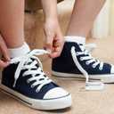 DELELE Sneakers Flat Shoe Laces: 2/5 Inches Wide Athletic Replacement Shoelaces (01 Snow White)