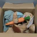 DR.DUDU Easter Bunny Decor, 2.7 FT Large Bunnies Statue Outdoor Porch Decorations with Carrot, Sisal Tall Bunny Topiary Easter Standing Straw Rabbit for Indoor Garden Farmhouse Front Door Spring