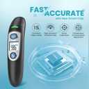 Infrared Thermometer for Adults,Forehead and Ear Thermometer for Fever, Babies, Children, Adults, Indoor and Outdoor Use (Black)