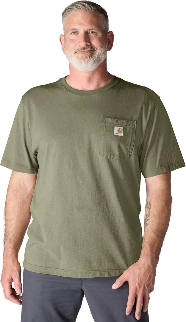Carhartt Men's Loose Fit Heavyweight Short-Sleeve Pocket T-Shirt (XX-Large Tall) Carhartt Men's Loose Fit Heavyweight Short-Sleeve Pocket T-Shirt (XX-Large Tall)