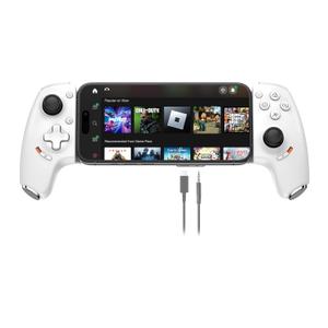 arVin USB C Mobile Gaming Controller for iPhone 17/16/15 Series & Android (Typc-C) Remote Player Gamepad with Hall Joysticks/Hall Trigger/3.5mm Audio Jack/APP Customized Keys/Cloud Gaming/Remote Play (White)