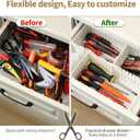 Drawer Divider Adjustable DIY Storage Organizer Separator for Tidying Clutter Cutlery Underwear Socks Clothes Dresses Desk & Box in Kitchen Bathroom Bedroom Office (Cut at Will)