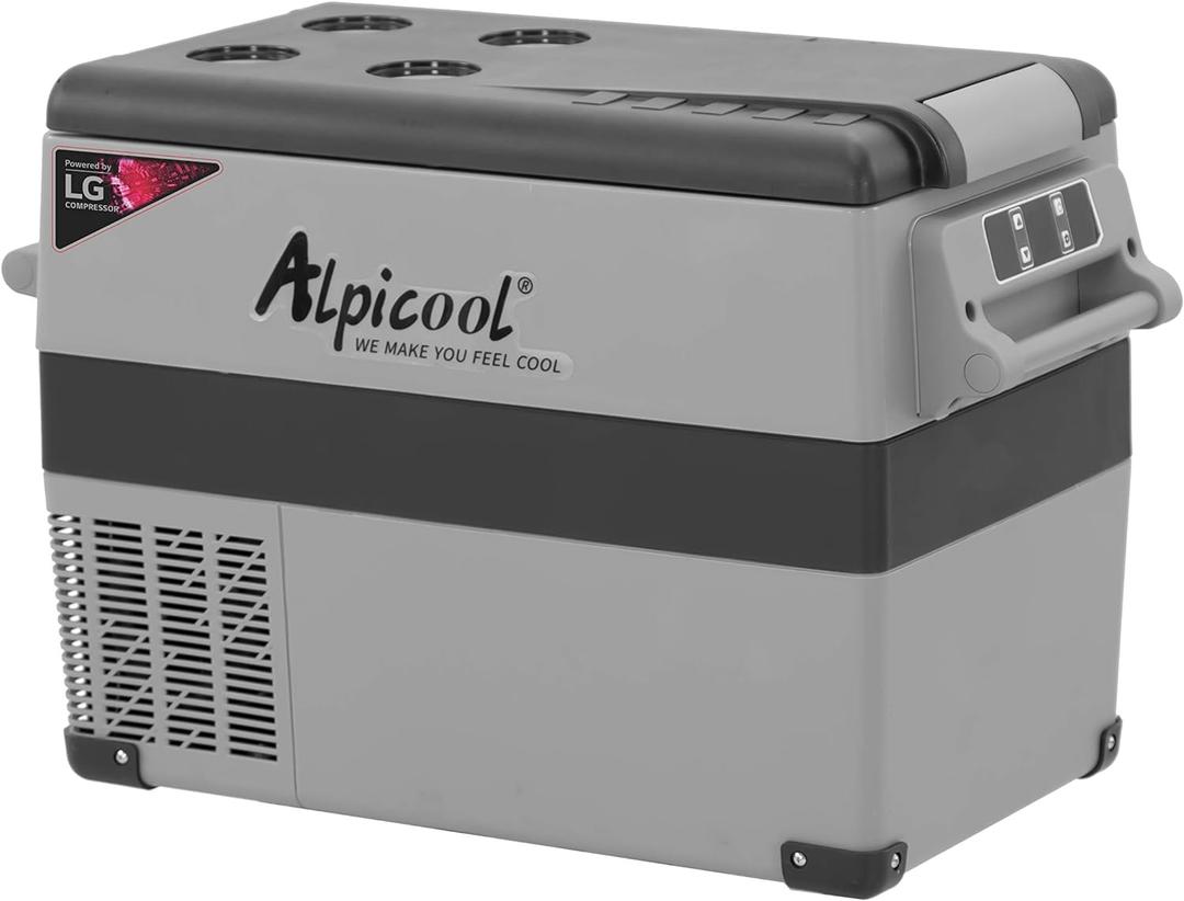Alpicool LGCF45 Portable Refrigerator 12 Volt Car Freezer 42 Quart Mini Fridge Freezer (-4~68) for Truck, RV, Vehicle, Travel, Outdoor -12/24V DC