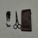 Beauty & Crafts- 5'' German Beard Mustache Scissors - 2 Mustache Comb for Facial Hair with Beautiful Pouch - Beard Trimming Scissors Use for Grooming, Cutting, and Styling of Mustache (Black)