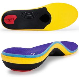 VALSOLE Heavy Duty Support Pain Relief Orthotics - 220+ lbs Plantar Fasciitis High Arch Support Insoles for Men Women, Flat Feet Orthotic Insert, Work Boot Shoe Insole, Absorb Shock with Every Step