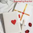 Journal for Women and Teen Girls with Heart Buckle, 240 Pages Teen Girls Diary Journal with Pen, Daily Writing Journals for Teen Girls Gifts Ideas Ages 8-12, B6 Notebook for Women (White)