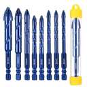 Serrated Masonry Drill Bit Set Serrated Masonry DrilMagnetic Phillips Head Drill & Screwdriver Bits Shank for Impact Drivers, Professional & DIY Use for Concrete Tile Glass Brick Ceramic Plastic Wood