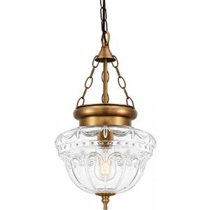Vintage Brass Pendant Light for Kitchen Island Textured Glass Hanging