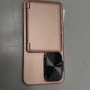 SIXBOX for Samsung Galaxy S25 Case with Card Holder & Camera Lens Cover Stand, Military Grade Drop Protection Shockproof Rugged Kickstand Wallet Protective Phone Case for Samsung S25 2025, Rose Gold