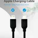 2 x Gigastone 5-Pack Charging Cable for Apple Lightning Devices, 3ft Fast Charge 12W, Compatible with iPhone, iPad, Charging only, Data Sync not Supported, Black