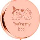 ACCOLIAMBER Boo Basket Stuffers for Women Her Compact Mirror for Women Girlfriend Halloween Party Supplies Spooky Basket Stuffers Anniversary for Wife Christmas Stocking Stuffers Valentines