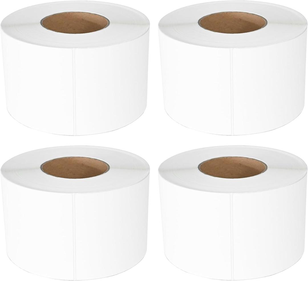 L LIKED 4000 Thermal Labels 4" x 6" Perforated Industrial Thermal Shipping Labels with 3" Core, (Commercial Grade)