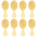 Bridesmaid Proposal Gifts 8pcs Mini Travel Brush bachelorette party accessories Cute hair Brush for Wedding Party Favors for Wedding Party Favors (Beige, 8pcs)