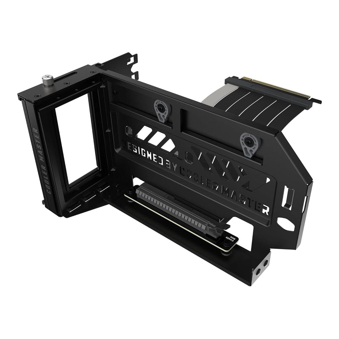 Cooler Master MasterAccessory Vertical GPU Card Holder Kit V3 Black, Premium Riser Cable PCI-E 4.0 x16-165mm, PCIe 3.0 Compatible, Adjustable Length for E-ATX|ATX|Micro ATX Case (MCA-U000R-KFVK03)