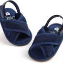 COSANKIM Infant Baby Boys Girls Summer Sandals Non Slip Soft Sole Toddler First Walker Crib Shoes (0-18 Months) (05 Dark Blue)
