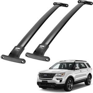 JOYTUTUS Roof Rack Cross Bars Compatible with Ford Explorer 2016-2019, Heavy Duty Aluminum Roof Rails Crossbars Rooftop Cargo Bars Luggage Racks Carrier