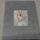 popotop Photo Album 4x6-200 Photos Photo Books with 200 Horizontal Pockets,Linen Cover Albums for Family Wedding Anniversary Baby Vacation Pictures (Gray)