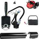 Golf Cart Turn Signal Kit with Horn Brake Light Switch 9-Pin Plug Deluxe Upgrade Wiring Harness - 12V Street Legal Light Kit for Club Car DS Precedent Tempo EZGO TXT RXV