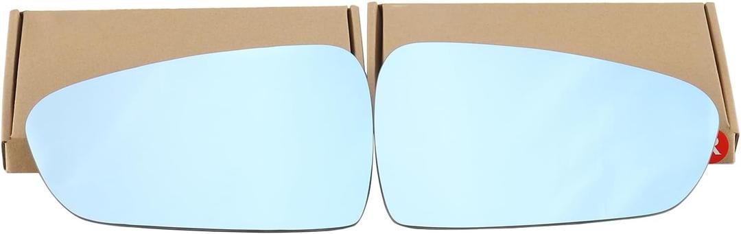 2Pcs Side Mirrors for Tesla Model S 2016-2022 Wide Angle Anti Glare Heat Defogging Blue Lens with Backing Plate