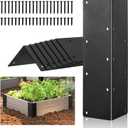 KvyusFlourish 6 Packs Raised Beds Corner Brackets 11 in Metal L Brackets for with Screws Black Angle Corner Bracket Connectors 11" x 3" x 3" for Wood Flower Box Angle Brace Black