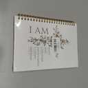 OSLYSOF I Am Affirmation Christian Spiral Notebook, Floral Cross Bible Verse Journal, Religious Prayer Notebooks for Note Taking, Scripture Journal, 5.5x8.3 Inch with 164 Pages