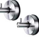 YOHOM Stainless Steel Vacuum Suction Cup Bathroom Shower Holders - Removable Towel Rack, Bathrobe and Loofah Hooks with Brushed Finish