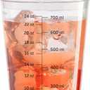 OGGI Clear Cocktail Shaker - 24 oz / 700 ml, Clear Durable Plastic Construction, Built in Strainer - Ideal Home Bar Drink Mixer, Bartender Kit, Essential Bar Accessories