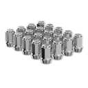 Richeer 20PCS 1.38 inch Chrome 1/2-20 Closed End Bulge Acorn Lug Nuts - Cone Seat - 19mm Hex One-Piece Wheel Lug Nut Aftermarket Tuner for Bronco Mustang Ranger YJ TJ KJ KK ZJ WJ WK XK MJ XJ