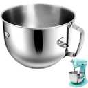 7 Quart Stainless Steel Mixer Bowl Compatible with KitchenAid Bowl-Lift Stand Mixers,Dishwasher Safe, Large Capacity Mixing Bowl Replacement Accessory