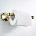 Flybath Toilet Paper Holder Without Cover Brass Bathroom Paper Tissue Roll Wall Mounted, 20 cm / 7.87 inches, Polished Gold