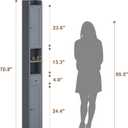 ChooChoo Narrow Bathroom Storage Cabinet with Adjustable Shelves and Drawer, 7.87"D x 7.87"W x 70.87"H