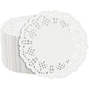 Juvale Paper Doilies - 4-Inch White, 1000 Pack - Round Placemats & Disposable Paper Placemats with Lace Design for Desserts, Cakes & Table Decor