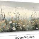 Rustic Wildflower Botanical Wall Art for Bedroom Canvas Painting Prints Vintage Meadow Flowers Grassland Floral Nature Landscape Retro White Classical Artwork Office Farmhouse Room Decor