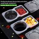 3 x 20 Sets Snack Condiment Containers with Lid, Disposable Double 2 compartments Dipping Container Refrige, Reusable Takeaway Sauce Dip Case Storage for Outdoor Sampling Travel Picnic Take-out (20)