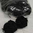 Pack of 12 Yarn Pom Poms for Hats 8CM-3INCH Party Supplies Handmade Art and Craft Decorative Accessories (Black)