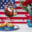Funny 4th of July Independence Day Decoration, Patriotic American Eagle Beer Acrylic Ornament, 4-Inch, Gifts for Men, Man Cave Decor, Memorial Day, Summer Party Hanging Ornament