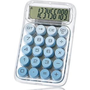 Mr. Pen- Mechanical Switch Calculator, 10 Digits, Blue Calculator, Transparent Body, Large LCD Display, Big Buttons
