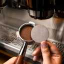 54 mm Bottomless Portafilter with Puck Screen, 3 Ears Espresso Portafilter Compatible with Breville Barista BES870XL Express Machines,Stainless Steel Porta filter and Rosewood Handle