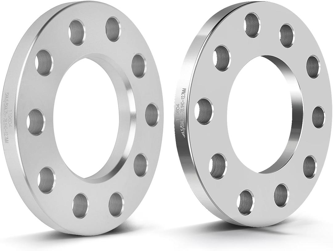 ECCPP 2PCS 5 Lug Wheel Spacers Adapters 1/2" inch 12mm thickness 5x4.5 or 5x4.75 5x114.3mm 5x120.75 fit for 84-01 for Jeep Cherokee | 06-12 for Jeep Liberty | 87-2006 for Jeep Wrangler