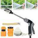 Waterblitz Pressure Washer,Waterblitz High Pressure Water Gun,360° Rotating for Three Spray Modes(Water Gun + Connector) Set of 2