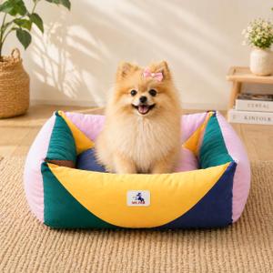Welfibr Cotton Canvas Dog Bed (290gsm Thick) 38"x30"x12" Durable Waterproof