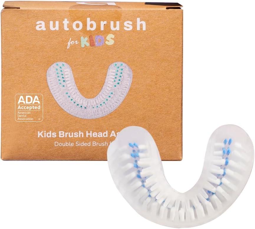 Autobrush Double Sided Brush Head Replacement with Nylon bristles, ADA Accepted, Kids (Ages 3-5, Pack of 1)