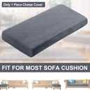 NAISI Sectional Couch Cover 1 Piece Velvet Separate Chaise Lounge Cover Soft Stretch Sofa Slipcovers for Left/Right Chaise Sectional Couch(Chaise Lounge,Dark Grey)