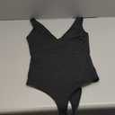 REORIA Butsmooth Womens Trendy Sexy Plunge Deep V Neck Sleeveless V Backless Going Out Tank Bodysuits Tops (Medium, Black)