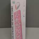 Wireless Keyboards Mouse Combos, Colorful Quiet Keyboard Cute Typewriter Full-Size Retro Round Keycaps, 2.4GHz Sleep Mode Office Wireless Keyboard and Mouse Set for Desktop Laptop PC Computer, 96 Keys Green Colorful