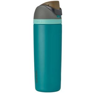 Owala FreeSip Sports Travel Water Bottle, 24 oz Blue Insulated Stainless Steel with Flip-Top Straw Lid