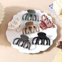 2 x Hair Clips for Women 3.5 Inch Medium Hair Claw Clips for Girls Thin Thick Hair Matte Banana Jaw Clips Hair Accessories for Women (Basic)