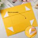 VGOODALL Yellow Magnetic Gift Box, 14x8.7x4.3inches with Lid and Ribbon, Perfect for Bridesmaid Proposals and Party Favors