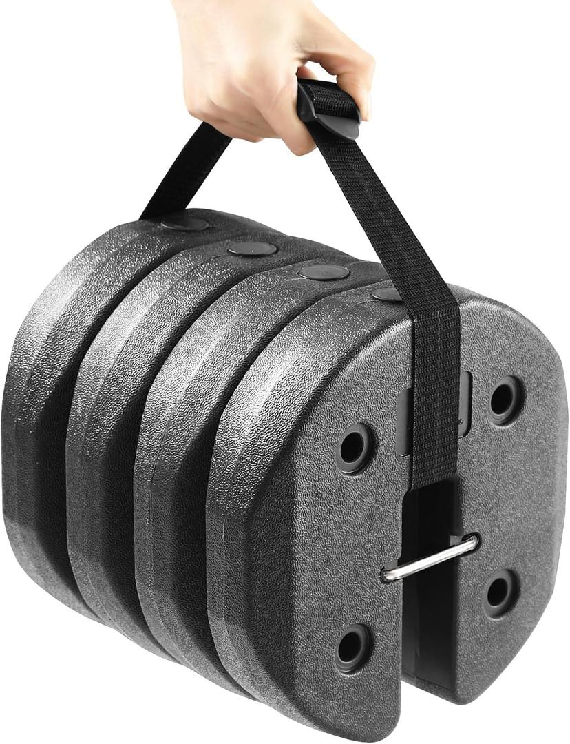 ABCCANOPY Easy Canopy Weights with Lock Design for Wind Resistance, No Sliding, Stably Secure Tents, Canopies, and Umbrellas at Outdoor Events, 4Pack (40LB)
